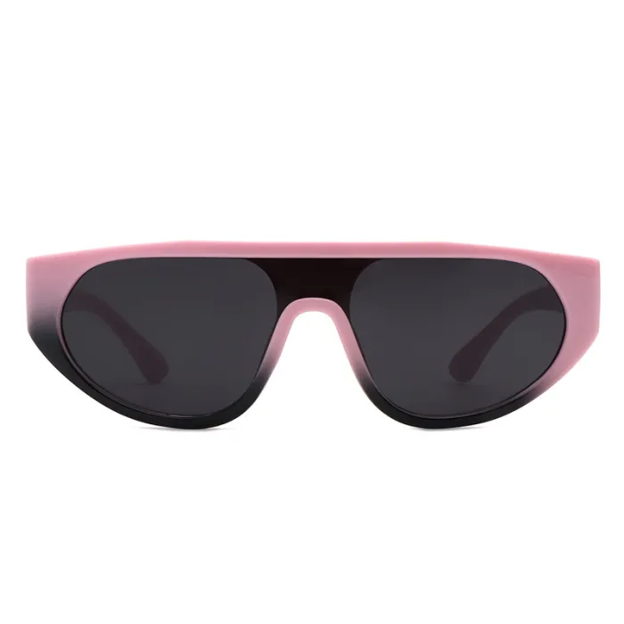 S2129 Vintage One Piece Sun Glasses For Women 2023 New Fashion Small Frame Candy Color Shades Female Y2k Sunglasses