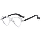 trend triangle anti blue light glasses personality glasses cat eye custom eyeglass frames women computer glasses