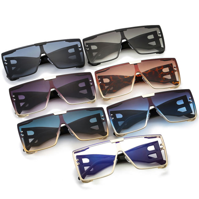 Wholesale Custom Big Frame Oversized Sunglasses Uv Protection Letter Shades Big Sunglasses Women Large Sunglasses