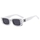 Fashion Rhinestone Frame Square Sunglasses Ladies Diamond 2023 New Sun Glasses Luxury Brand Designer UV400 Colorful Shades Women