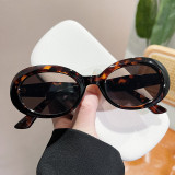 20312 Retro Oval Sunglasses for Women Vintage Inspired Designer Style Shades Gafas De Sol 90s Trendy Sun Glasses