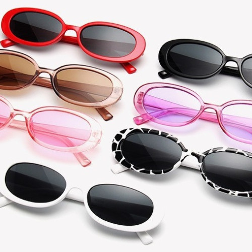 Trendy Vintage Oval Sun Glasses Korean OEM UV400 Oval Round Shape Sunglasses 2023