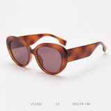 2023 Custom Logo Polarized Gafas De Sol UV400 TR90 Big Thick Round Butterfly Frame Internet Celebrities Sunglasses