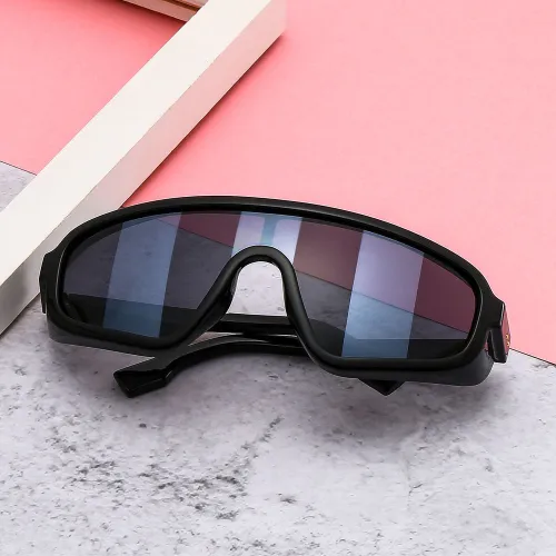 Wholesale Steampunk Retro Shades One Piece Lens Oversized Sunglasses
