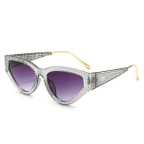 Fashion Sun Glasses Oversized Bling Bling Diamond Big Frame Square Glitter Rhinestone Sunglasses For Women