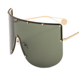 2023 New Outdoor Oversized Sunglasses Women New Brand Vintage Alloy Mirror Big Shades Stars Frames Female Male Eyewear UV400