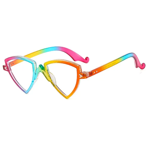 trend triangle anti blue light glasses personality glasses cat eye custom eyeglass frames women computer glasses