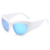 2023 New Ins Sports Sunglasses Goggle Women Retro Wrap Around Sun Glasses Men Y2K Shades Oversized Cat Eye Eyewear Da Sole Donna
