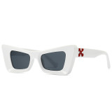 C445 shades women men custom logo sunglasses retro trendy plastic cat eye lunettes soleil	 luxury sunglasses
