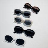20312 Retro Oval Sunglasses for Women Vintage Inspired Designer Style Shades Gafas De Sol 90s Trendy Sun Glasses