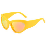 2023 New Ins Sports Sunglasses Goggle Women Retro Wrap Around Sun Glasses Men Y2K Shades Oversized Cat Eye Eyewear Da Sole Donna