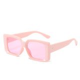Colorful Square Sunglasses Women 2023 Fashion Retro Gradient Sun Glasses Men Leopard Vintage F Letter Print Leg Big Shades UV400