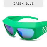 2023 Newest UV400 Gafas De Sol Custom Logo Men Women Y2k Oversized Exaggerated Rectangular Thick Frame Sunglasses