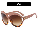 95368 Retro Vintage Round UV400 large designer Women lentes de sol custom logo big eyewear fashion sunglasses 2023