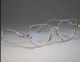 2023 New Women Fashion Cat's eye half-frame Sun Glasses Custom Personalized Diamond Small Frame Sunglasses