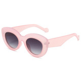Brand Designer Women Shades Fashion Square Purple Pink Sunglasses 2023 Trendy Irregular Small Frame Jelly Color Sun Glasses Men