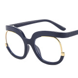 2023 New Fashion Unique Round Frame Optical Anti-blue Glasses Women Vintage Big Leopard Transparent Eyeglasses Female Spectacles