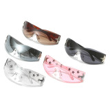 LBAshades  9387 diamond frameless sunglasses 2023 five star y2k fashion glasses hip-hop oversized sunglasses