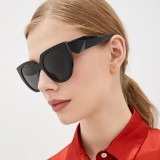 Luxury Brand Retro Patchwork Color Leopard Cat Eye Sunglasses Women 2023 Trend Rhombus Leg Shades Vintage Square Sun Glasses Men