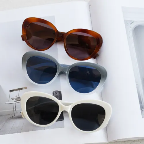 2023 Custom Logo Polarized Gafas De Sol UV400 TR90 Big Thick Round Butterfly Frame Internet Celebrities Sunglasses