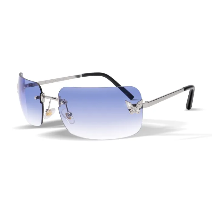 122 Rimless square sunglasses pc unisex uv400 sunglasses women 2023 retro diamond  gafas de sol glasses women