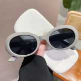 20312 Retro Oval Sunglasses for Women Vintage Inspired Designer Style Shades Gafas De Sol 90s Trendy Sun Glasses