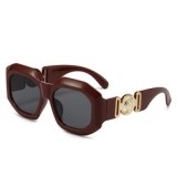Fashion Big Frame Sunglasses Square Metal Leg Ladies Sunshade Glasses UV Protection Sunglasses