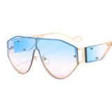 Vintage Poilt Sunglasses Women 2023 New Cat Eye Rimless Sun Glasses Men Luxury Brand Designer Sunglasses Rivet One Piece Eyewear