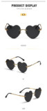 Trendy Transparent Candy Color Eyewear  Love Shaped Frameless Party Glasses Rimless Heart Sunglasses