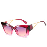 Vintage Style Cat Eye Sunglasses Women 2023 Luxury Brand Designer Metal Frame Female Sun Glasses Retro Oversized Shades UV400