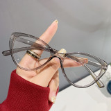 PC Optical Frame Blue Light Metal Spring Legs Women Anti Blue Light Glasses Cat Eye Female Glasses