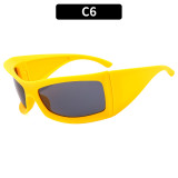 2023 New Uv400 Fashion Shades Sunglasses Personality Funny Riding Glasses Windproof Y2k Sports Cat Eye Sunglasses