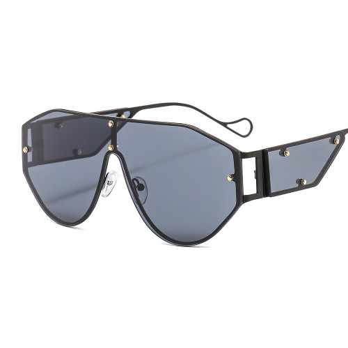 Vintage Poilt Sunglasses Women 2023 New Cat Eye Rimless Sun Glasses Men Luxury Brand Designer Sunglasses Rivet One Piece Eyewear