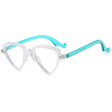 trend triangle anti blue light glasses personality glasses cat eye custom eyeglass frames women computer glasses