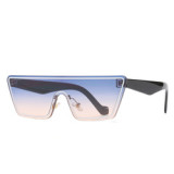 Unisex Trendy Rectangle Sunglasses Women Male Brand Designer Metal Frame One Piece Sunglasses Women Men Big Shades Eyewear 2023
