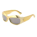 New Fashion Wrap-Around Acetate Sunglasses Cyberpunk Y2K Sunglasses Women Sport Sun Glasses For Men