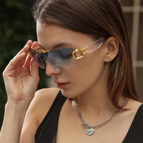 2023 Millennium Y2K Futuristic One Piece Oversized Shades Shield Wraparound Sunglasses For Women Fashion Mirrored Sun Glasses