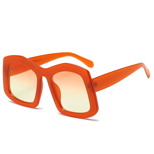 2022 Oversized Irregular Sunglasses For Men And Women Sunglass With Orange Frames