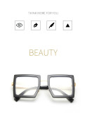 1329 Rough Frame Large Square Anti-blue Light Glasses 2023 Oversized Eyewear Frames Opticalmputer Eyeglasses For Women