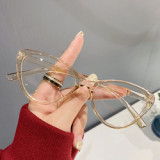 PC Optical Frame Blue Light Metal Spring Legs Women Anti Blue Light Glasses Cat Eye Female Glasses