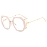 Anti Blue Light Polygon Round Reading Glasses Women 2023 Fashion Luxury Brand Design Glasses Transparent Women's Eyeglass Frame