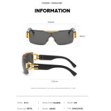 2023 Millennium Y2K Futuristic One Piece Oversized Shades Shield Wraparound Sunglasses For Women Fashion Mirrored Sun Glasses