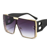 Wholesale Custom Big Frame Oversized Sunglasses Uv Protection Letter Shades Big Sunglasses Women Large Sunglasses