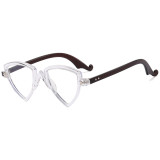 trend triangle anti blue light glasses personality glasses cat eye custom eyeglass frames women computer glasses