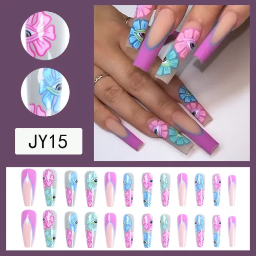 Devil's Eye Nail Wearing Sunflower Artificial Nail Enhancement Nail Patch Press on nail
