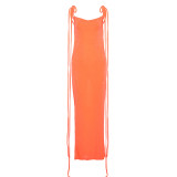 Backless Sexy Cami Maxi Dress Spaghetti Strap Party Clubwear Women Long Dress