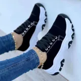 2023 New Arrival Fashion Trainers Sneakers Running Sport Shoes for Women and Ladies Black Casual chunky shoes