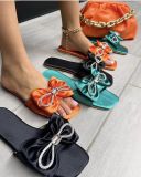 2023 ladies flat Bow slides Outdoor beach slippers for women