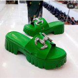 2023 platform sandals slippers for women flat outdoor slides round toe Metal chain casual women sandals