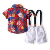 Summer Clothing Children Cotton Shirt Shorts Toddlers Beach Wear Kids Clothing Wholesale Boys Clothing Sets 3-4 Years